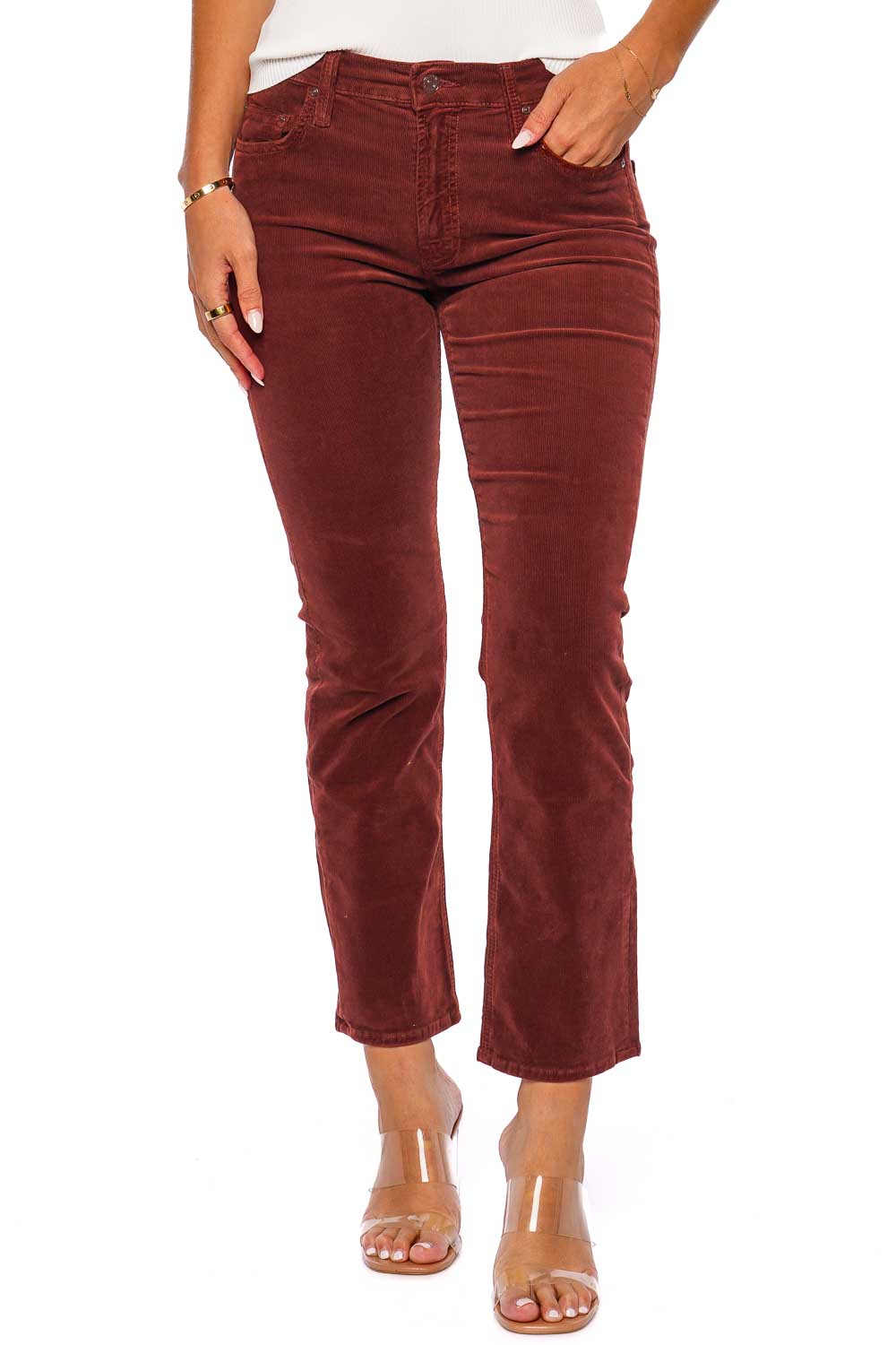 MOTHER Denim The Mid Rise Rider Ankle Rum Russian Jeans