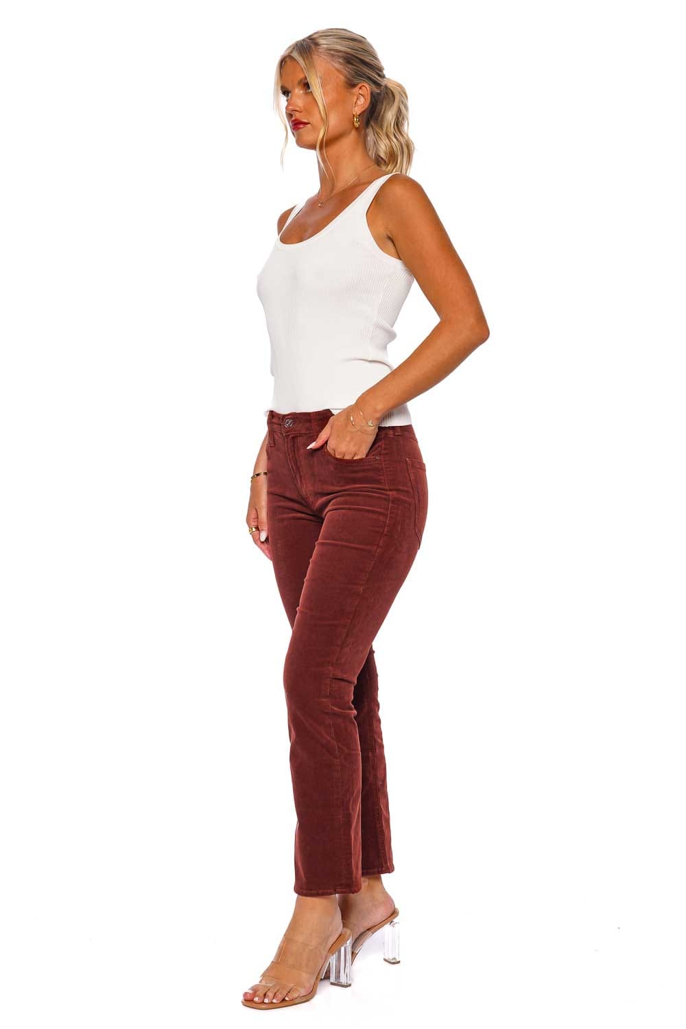 MOTHER Denim The Mid Rise Rider Ankle Rum Russian Jeans