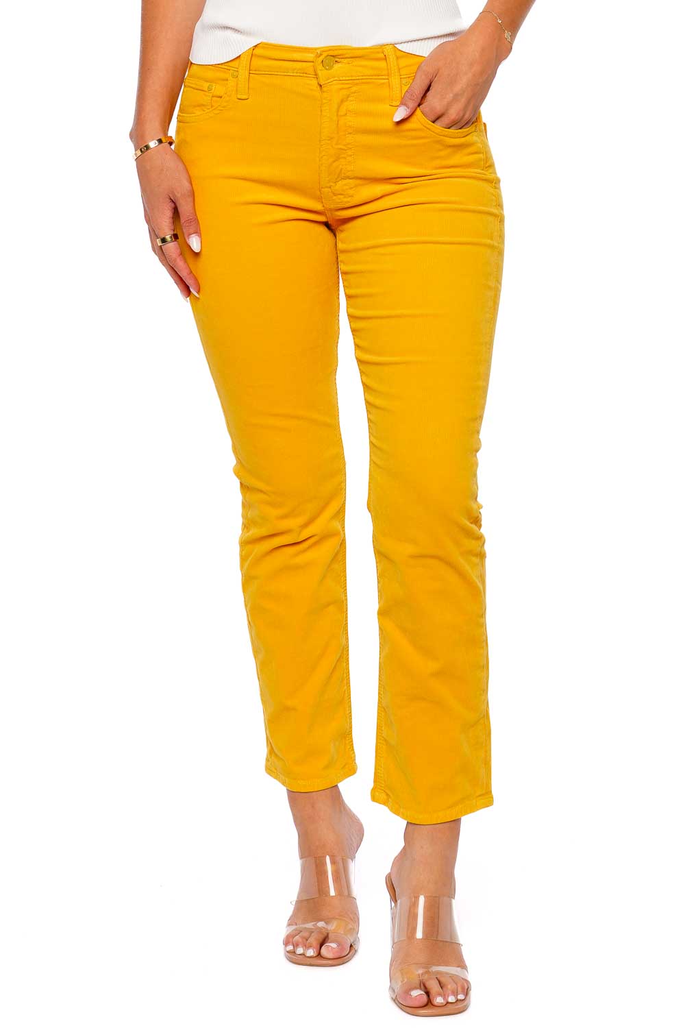 MOTHER Denim The Mid Rise Rider Ankle Golden Glow Jeans