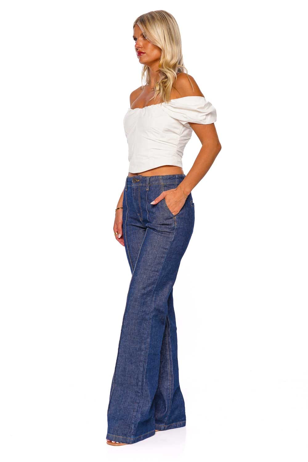 A.L.C. Nora White Off Shoulder Bustier Top