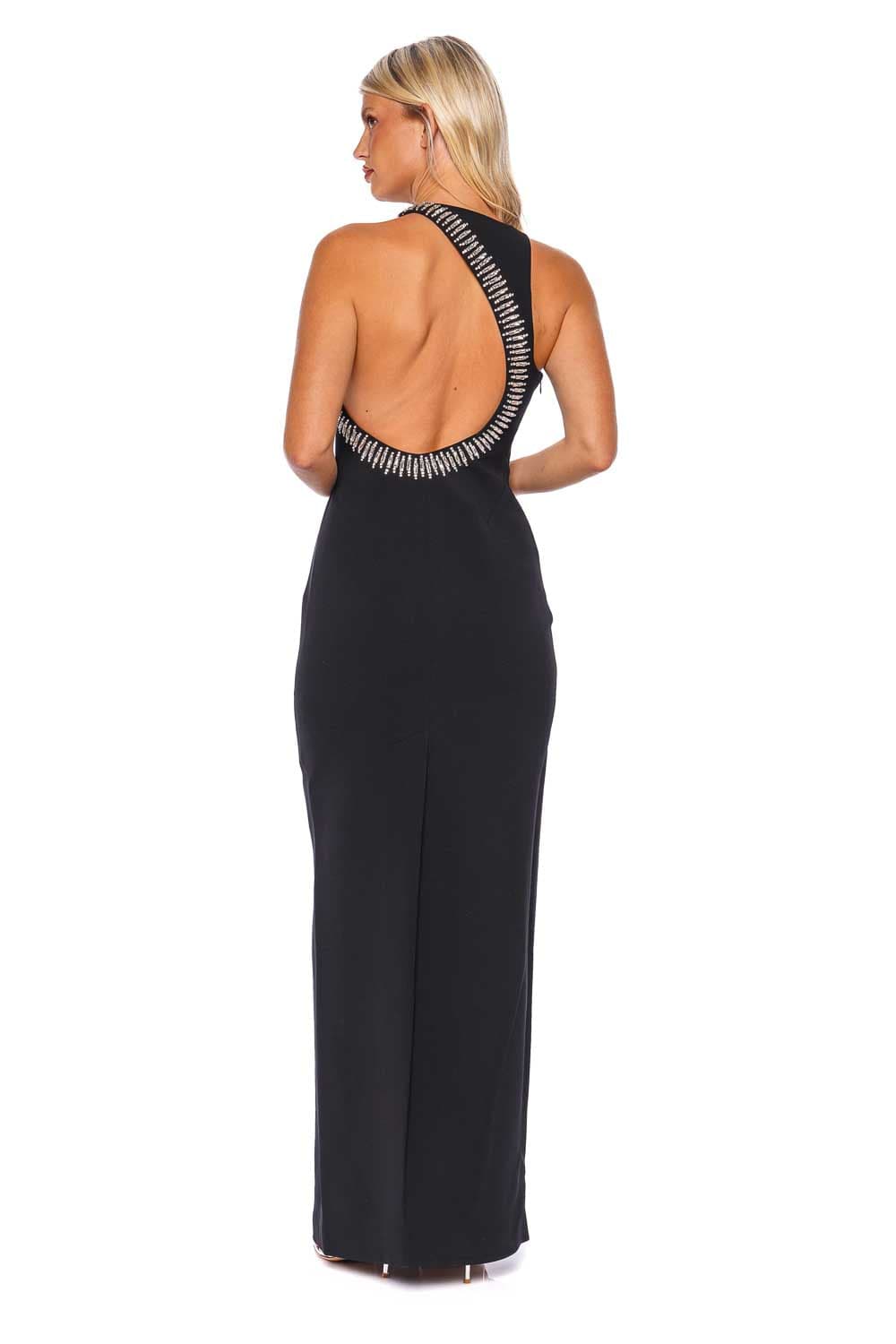 A.L.C. Skyler Black Crystal Embellished Sleeveless Gown
