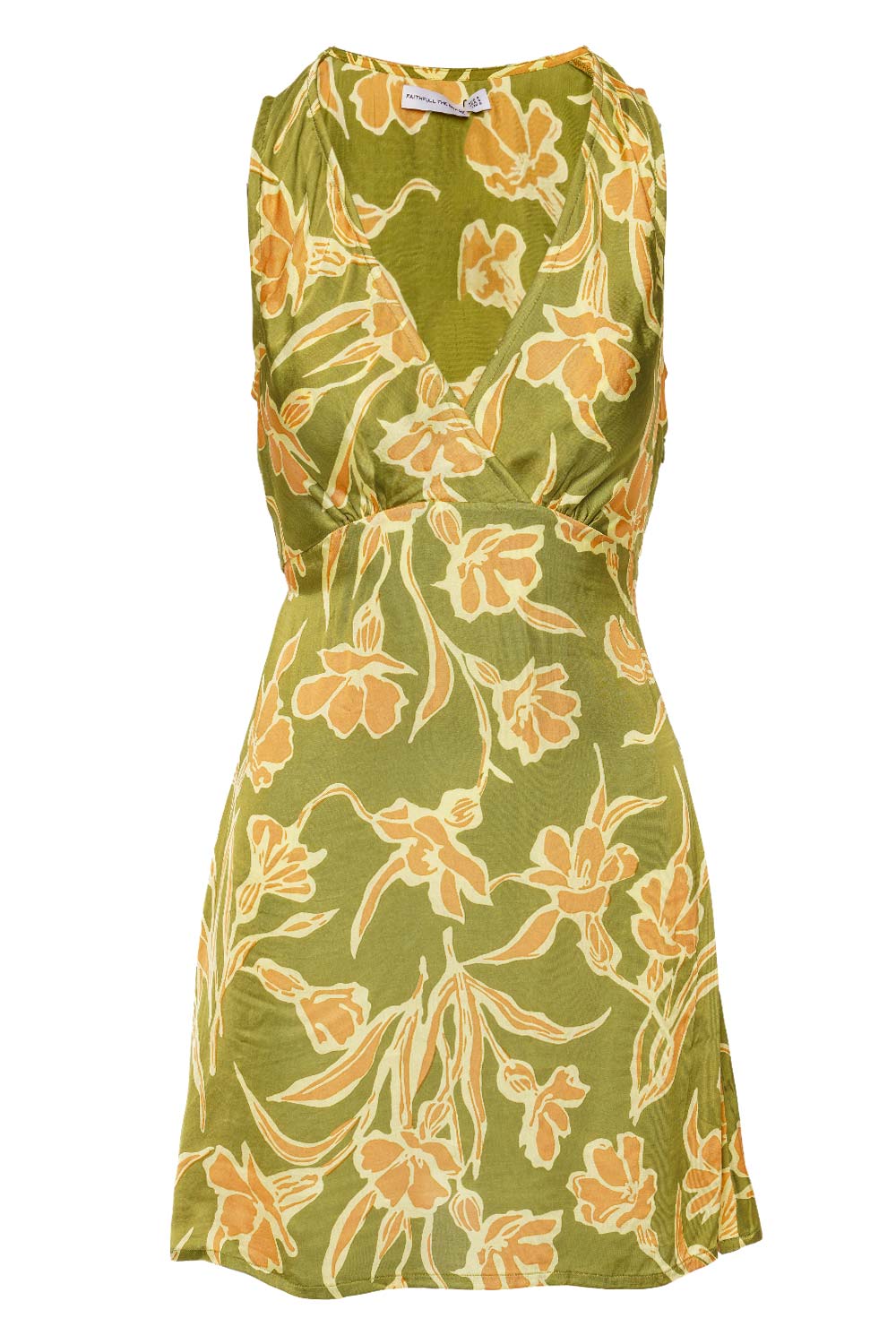 Faithfull The Brand Sheena Faro Floral V Neck Mini Dress