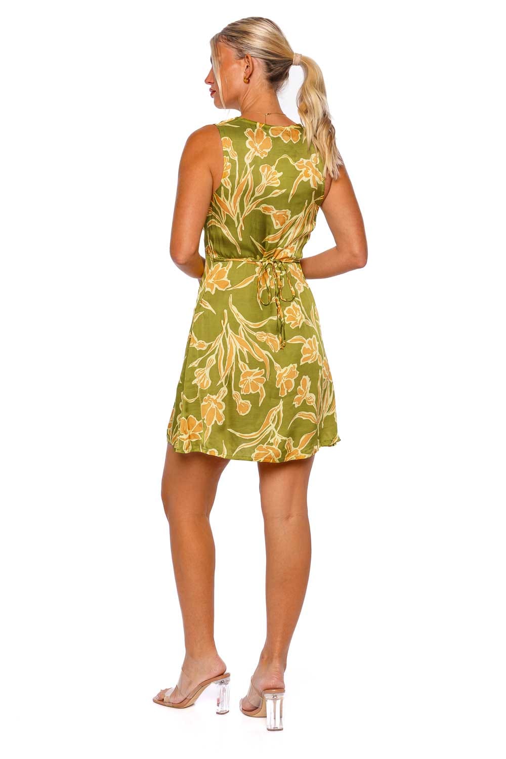 Faithfull The Brand Sheena Faro Floral V Neck Mini Dress