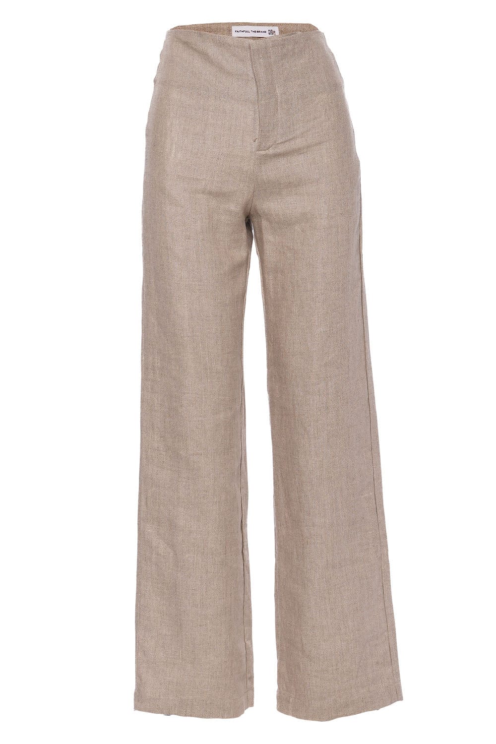 Faithfull The Brand Vincente Natural Linen Straight Leg Pant