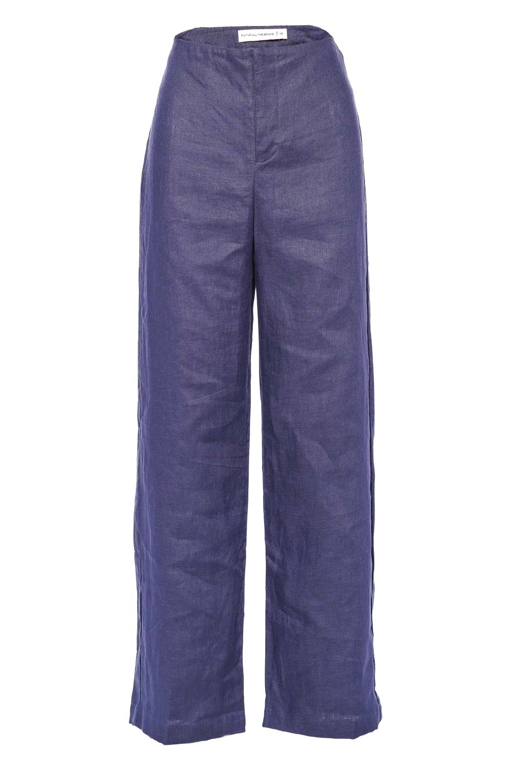 Faithfull The Brand Vincente Slate Linen Straight Leg Pant