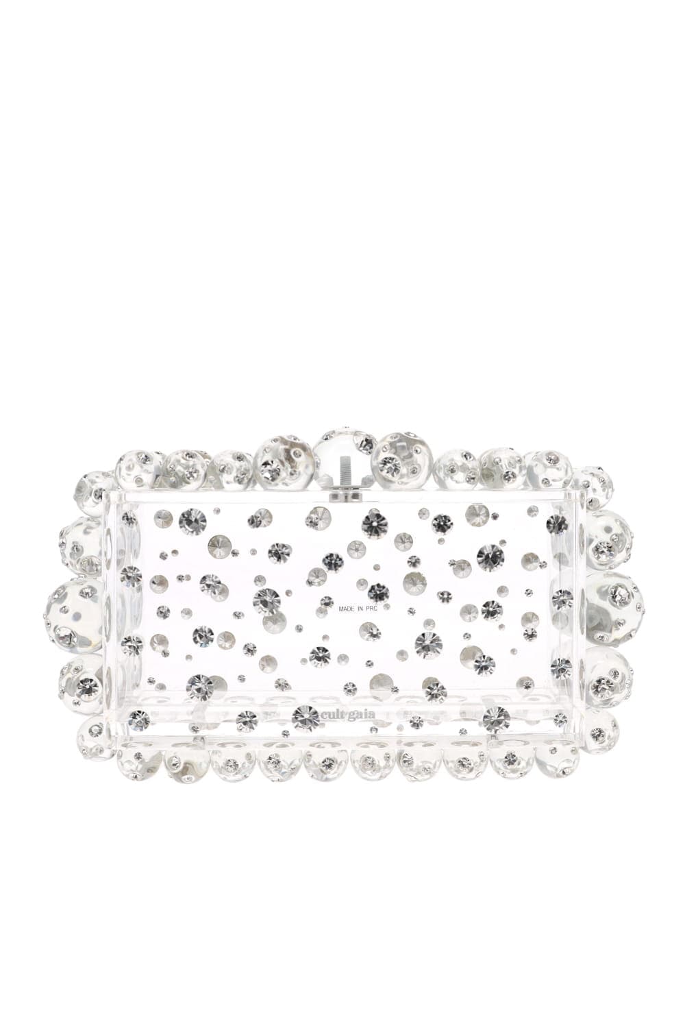 Cult Gaia Eos Clear Beaded Box Clutch