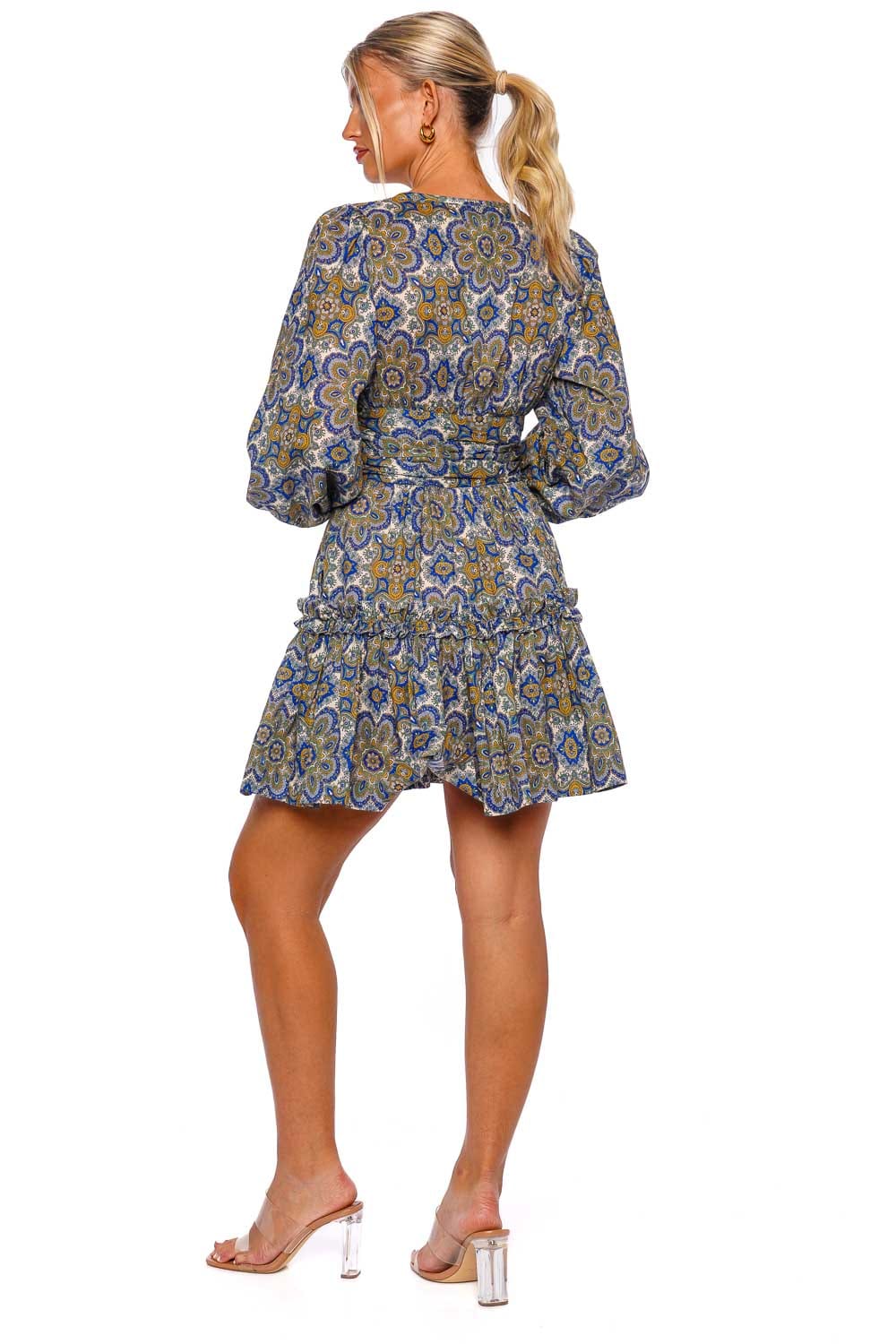 Cara Cara Harper Scarf Medallion Mini Dress