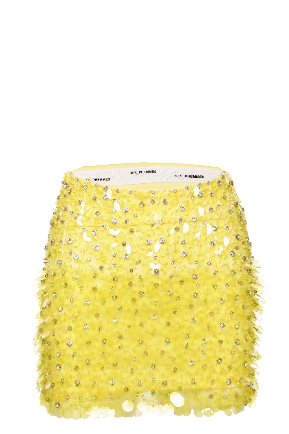 DES_PHEMMES Tulle Fully Embroidered Mini Skirt