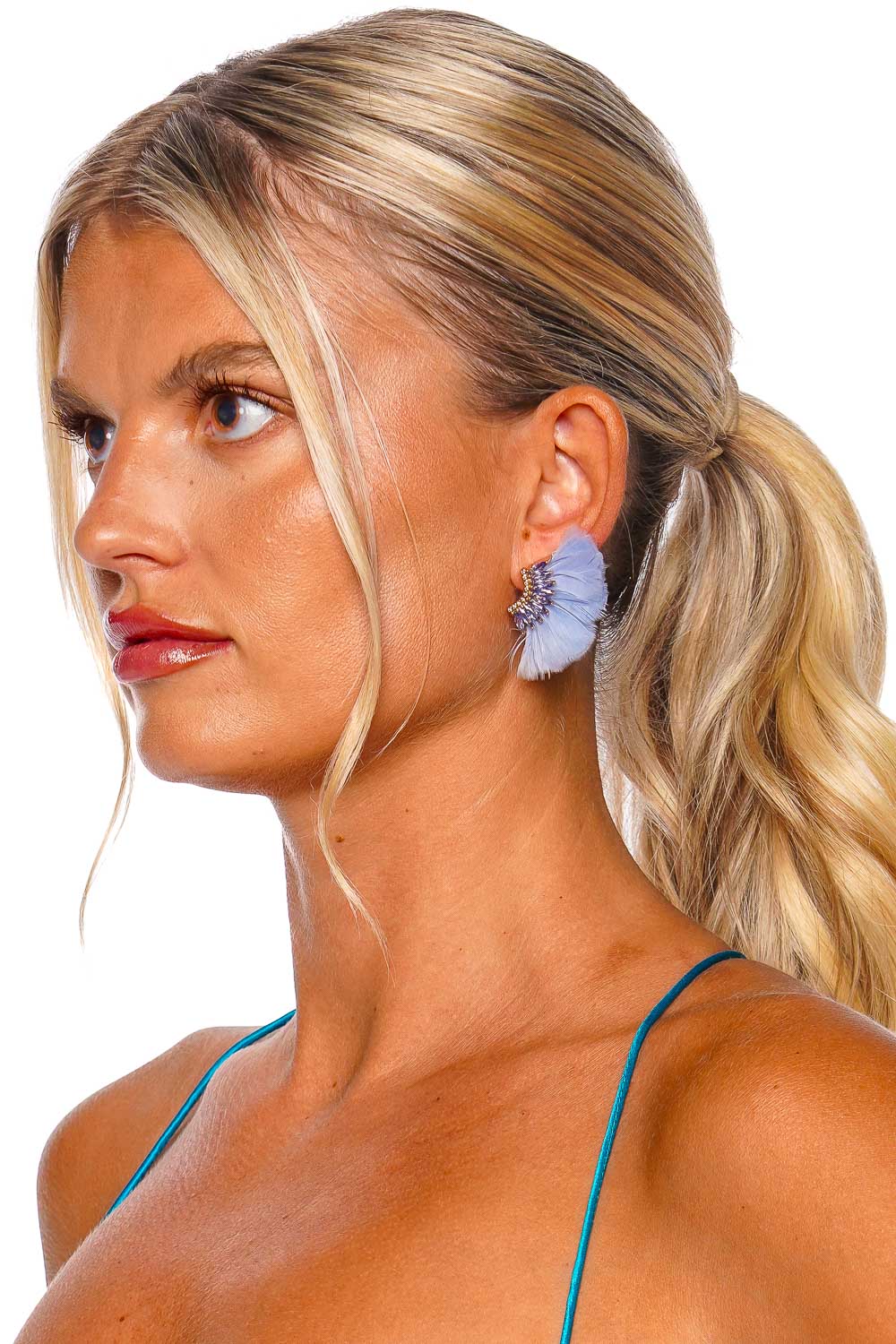 Mignonne Gavigan Lux Mini Madeline Feather Earrings