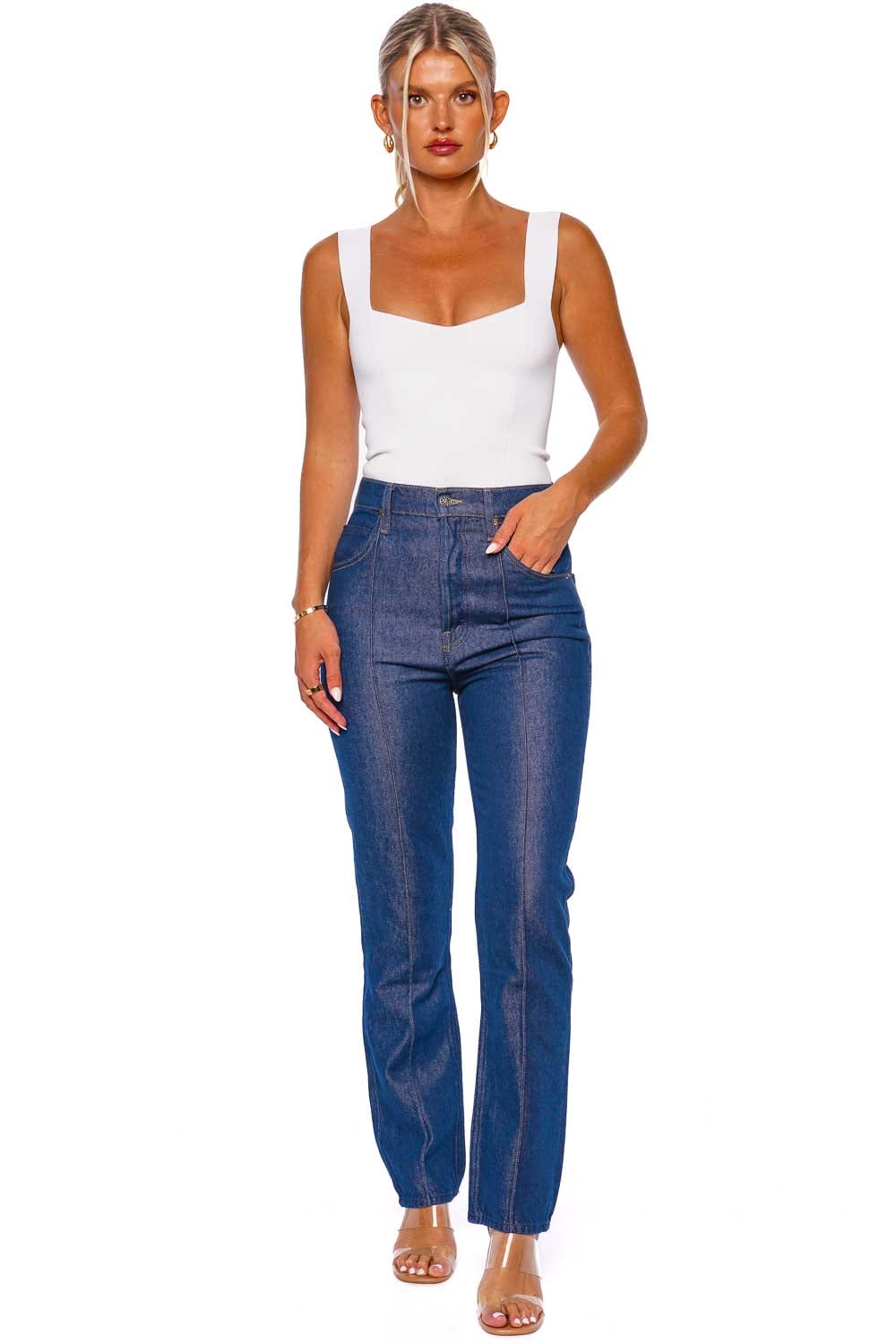 MOTHER Denim THE PIN UP TIPPY TOP SWEET TOO 10464-1321 CLEAN YOUR PLATE