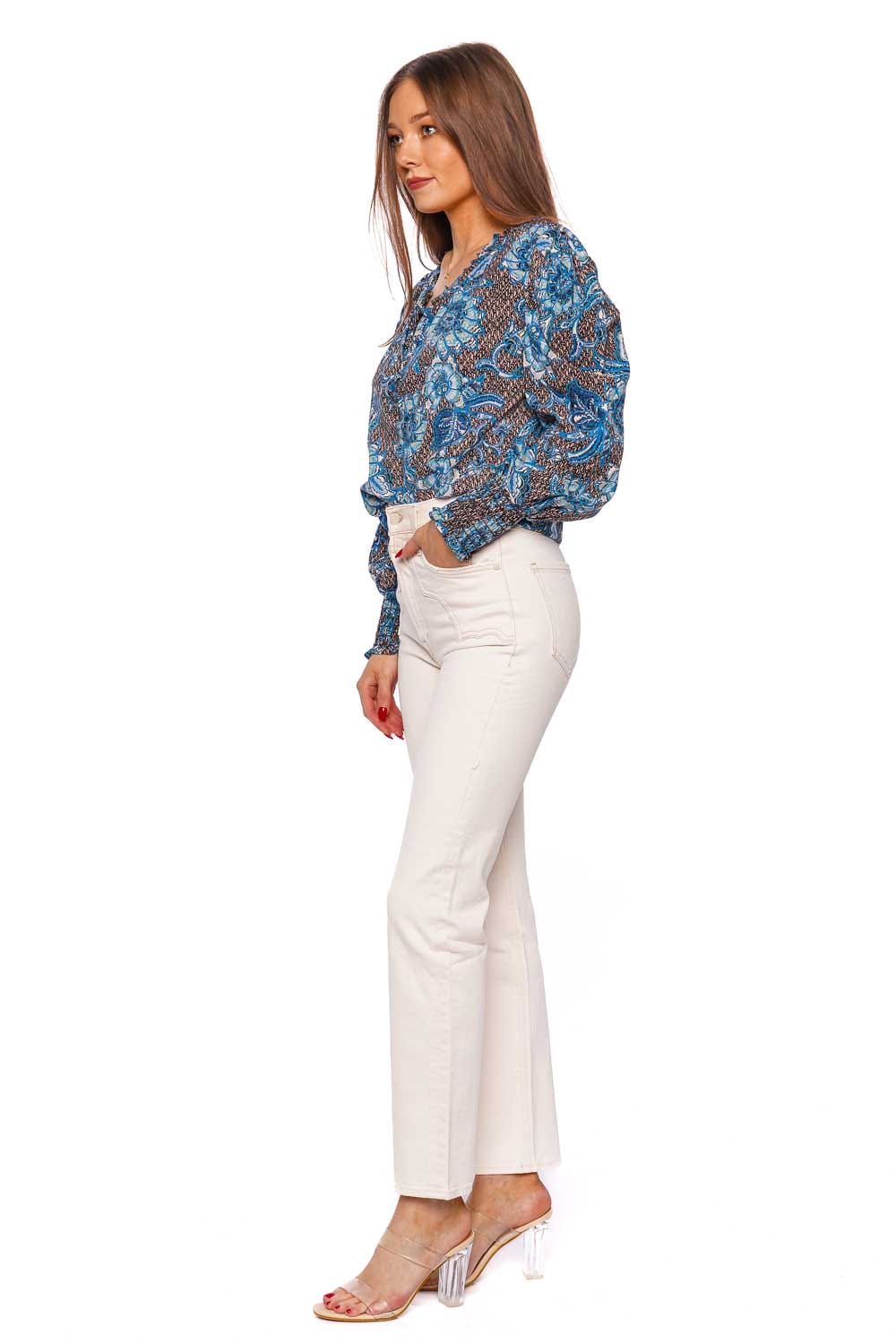 MOTHER Denim The Buckle Bunny Rider Act Natural Ankle Jean