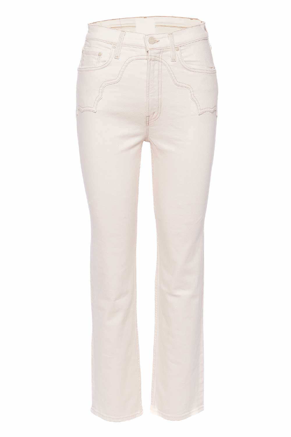 MOTHER Denim The Buckle Bunny Rider Act Natural Ankle Jean