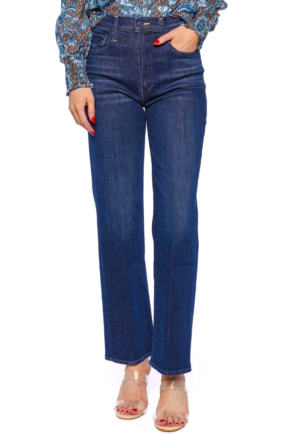 MOTHER Denim The Rambler Animal Instinct Zip Ankle Jean