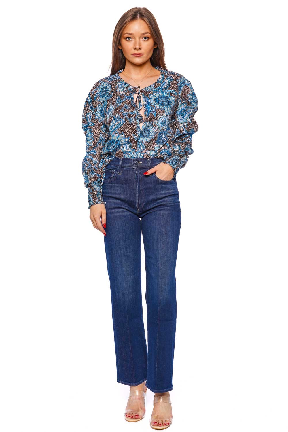 MOTHER Denim The Rambler Animal Instinct Zip Ankle Jean