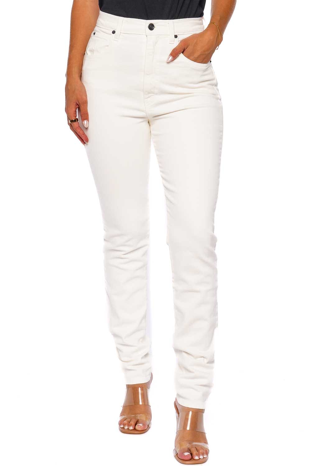 SLVRLAKE Beatnik White High Rise Slim Jeans