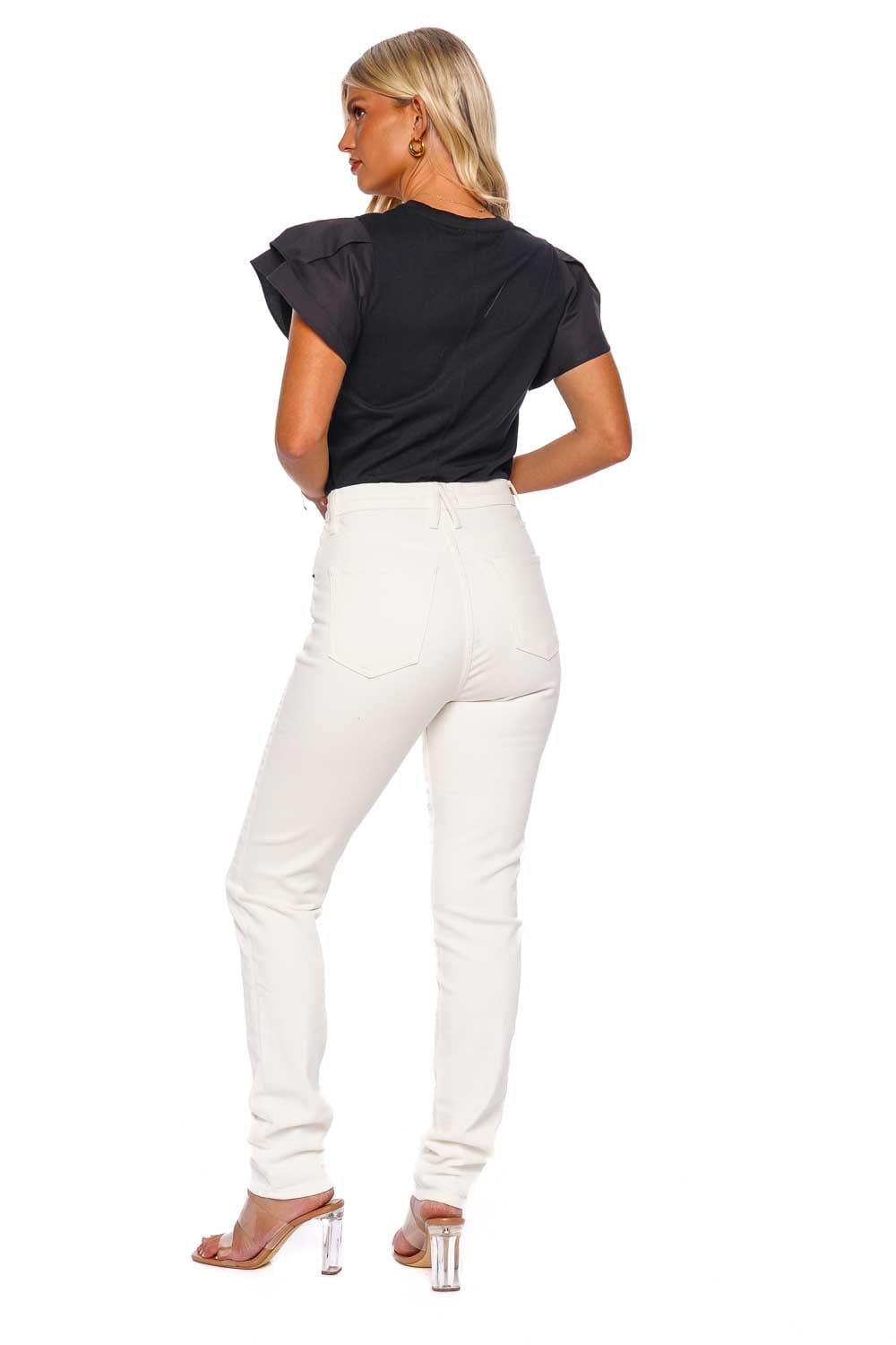SLVRLAKE Beatnik White High Rise Slim Jeans