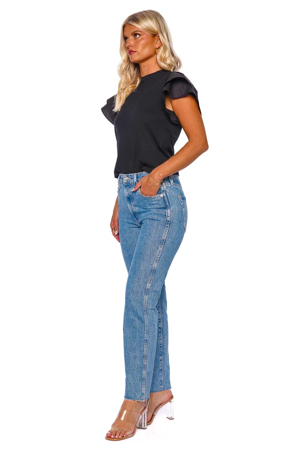 SLVRLAKE Hero Pacific Frayed Ankle Length Jeans