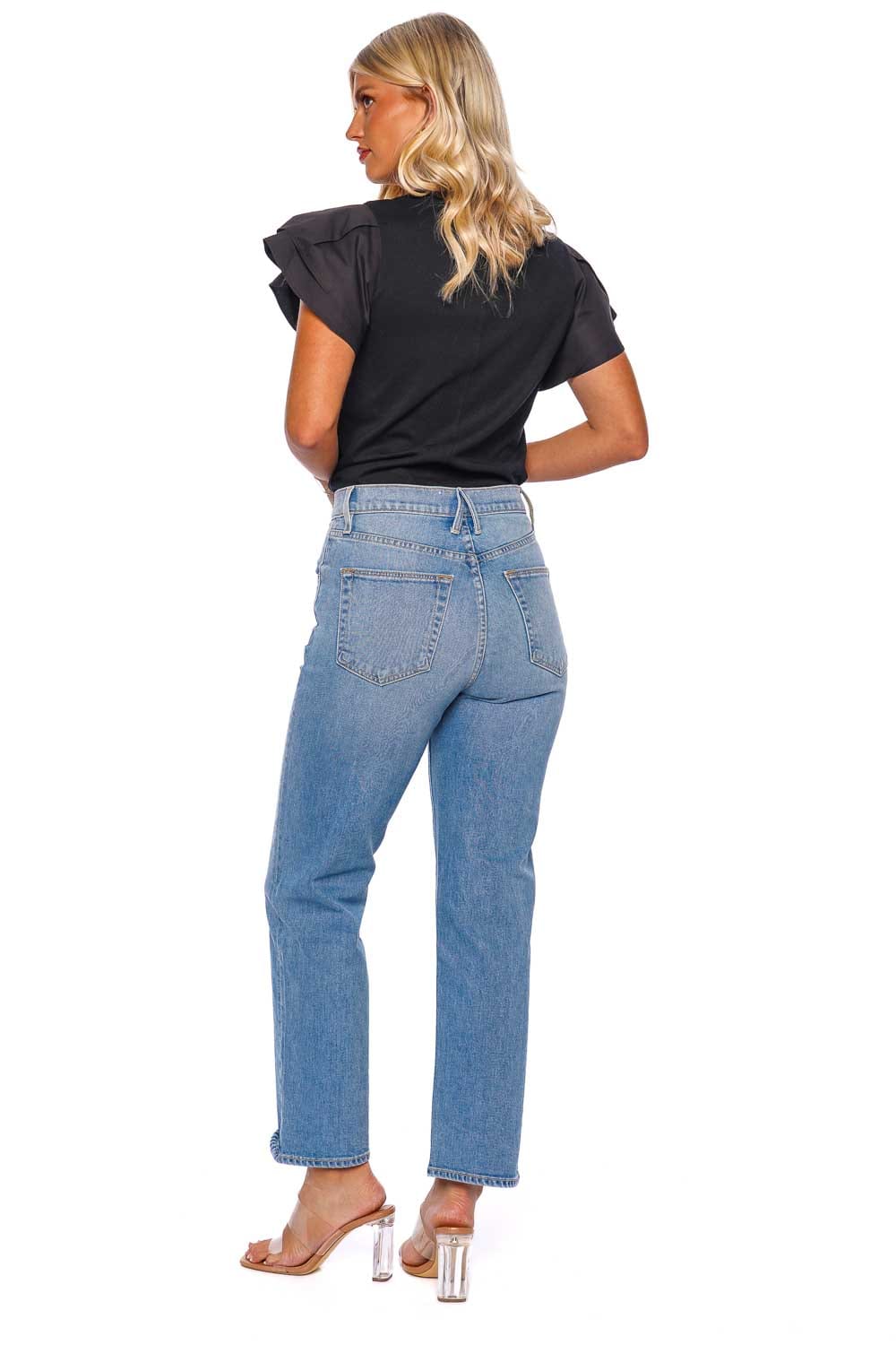 SLVRLAKE London Crop Straight Leg Jeans