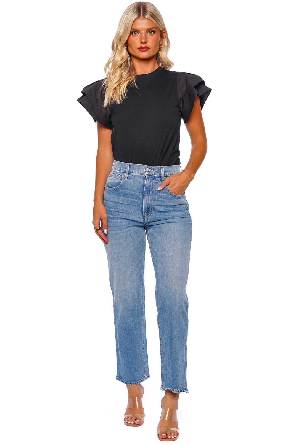 SLVRLAKE London Crop Straight Leg Jeans