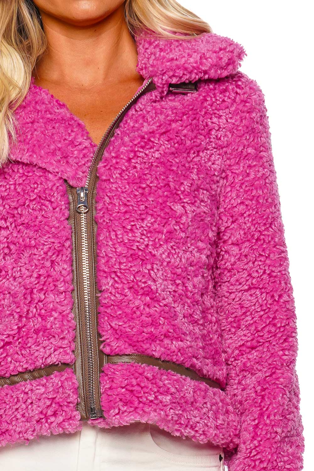 STAND STUDIO Audrey Jacket 61296-9026 Fuchsia/Ebony Brown