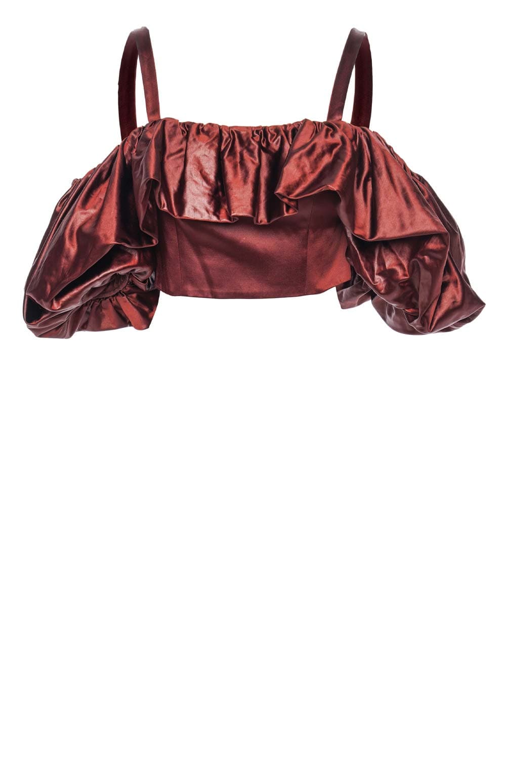 Ulla Johnson Fia Mahogany Cropped Top