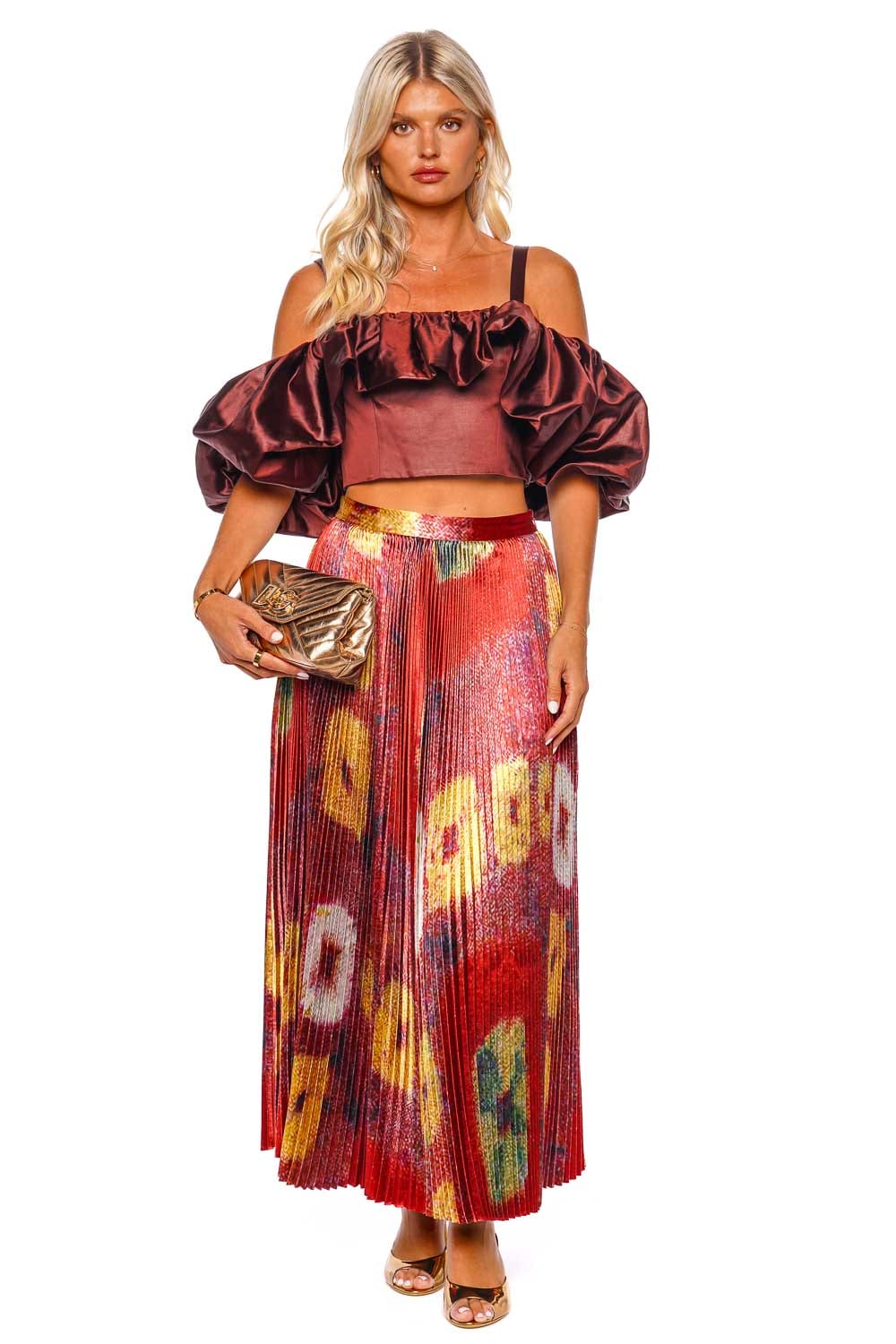 Ulla Johnson Fia Mahogany Cropped Top