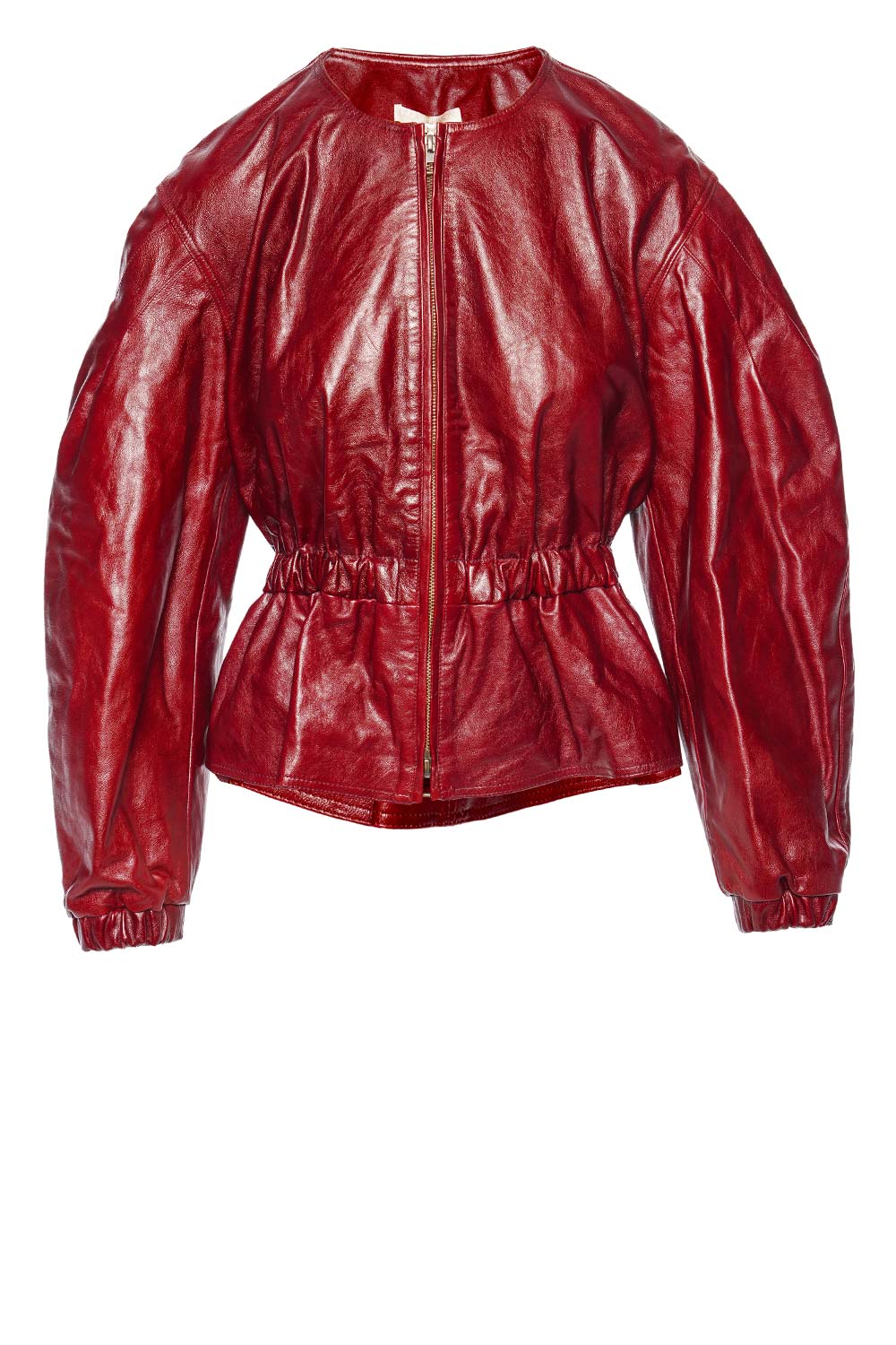 Ulla Johnson Briar Mahogany Cinched Leather Jacket