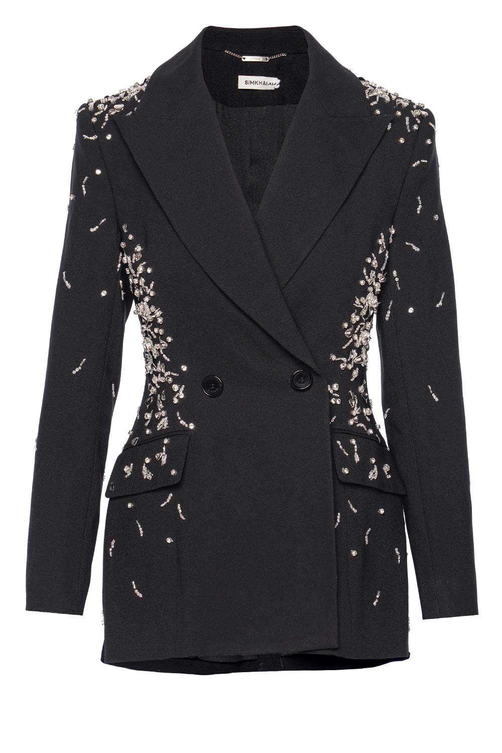 SIMKHAI Getty Embellished Single Breasted Blazer