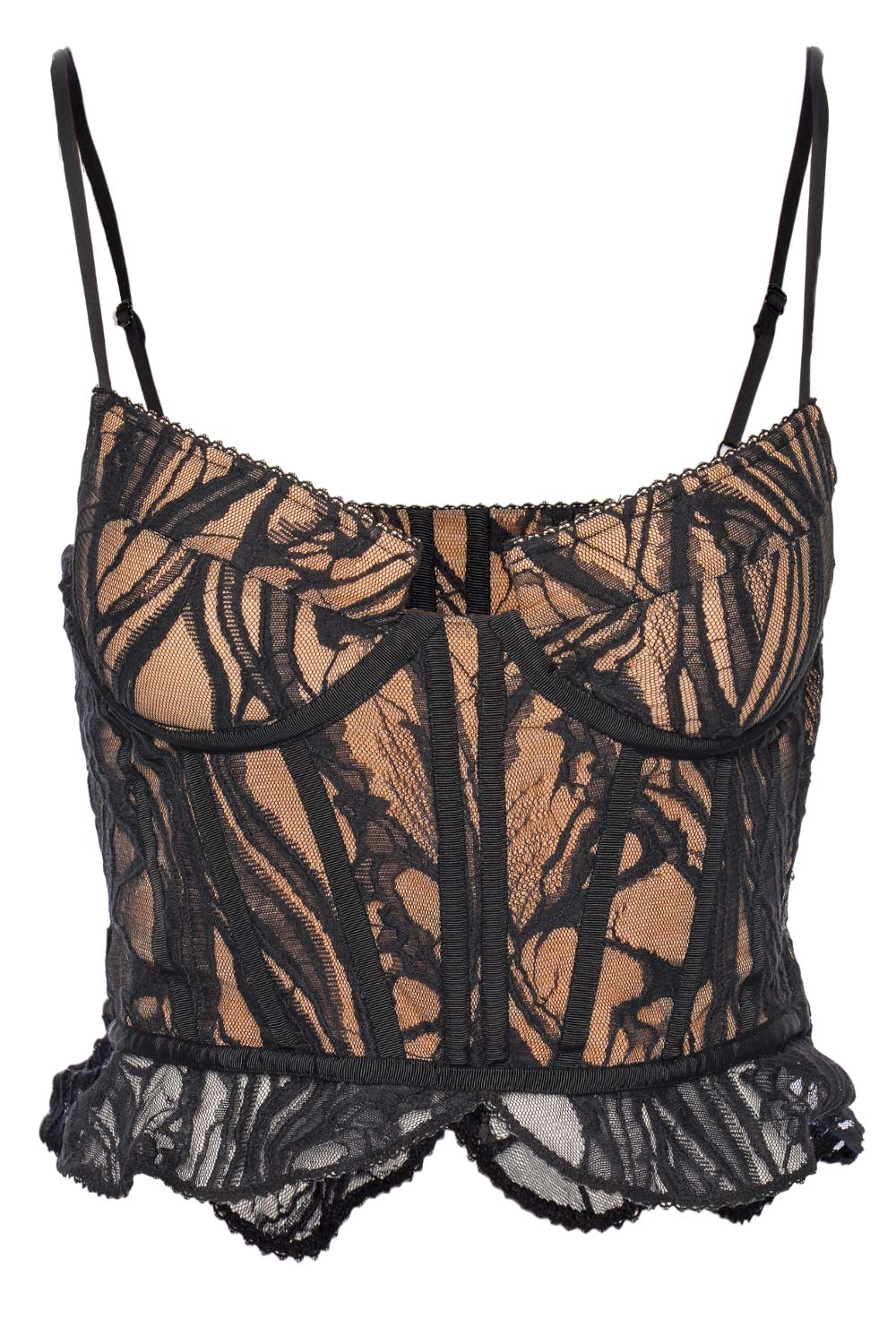 SIMKHAI DALILA LACE BUSTIER 523-2142-X BLACK