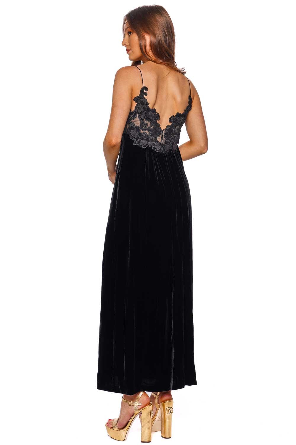 ZIMMERMANN Sensory Black Velvet Slip Dress