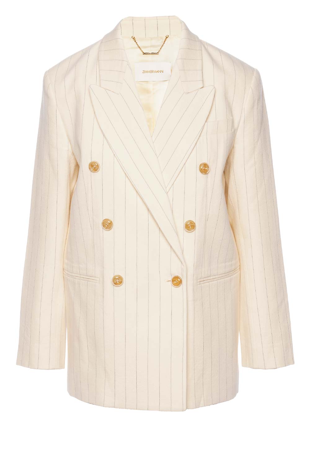 ZIMMERMANN Luminosity Cream Stripe Relaxed Jacket