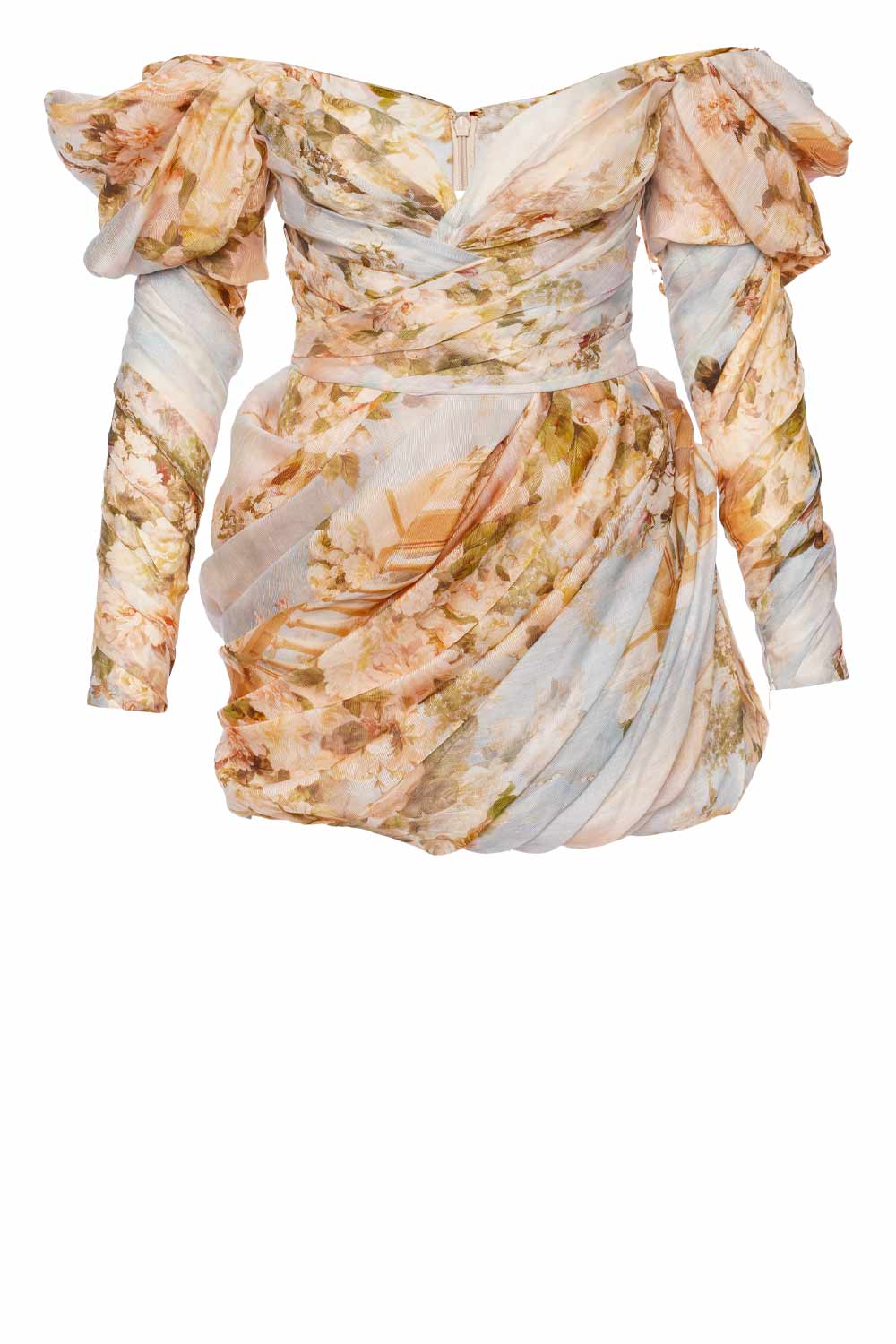 ZIMMERMANN Luminosity Floral Drape Mini Dress
