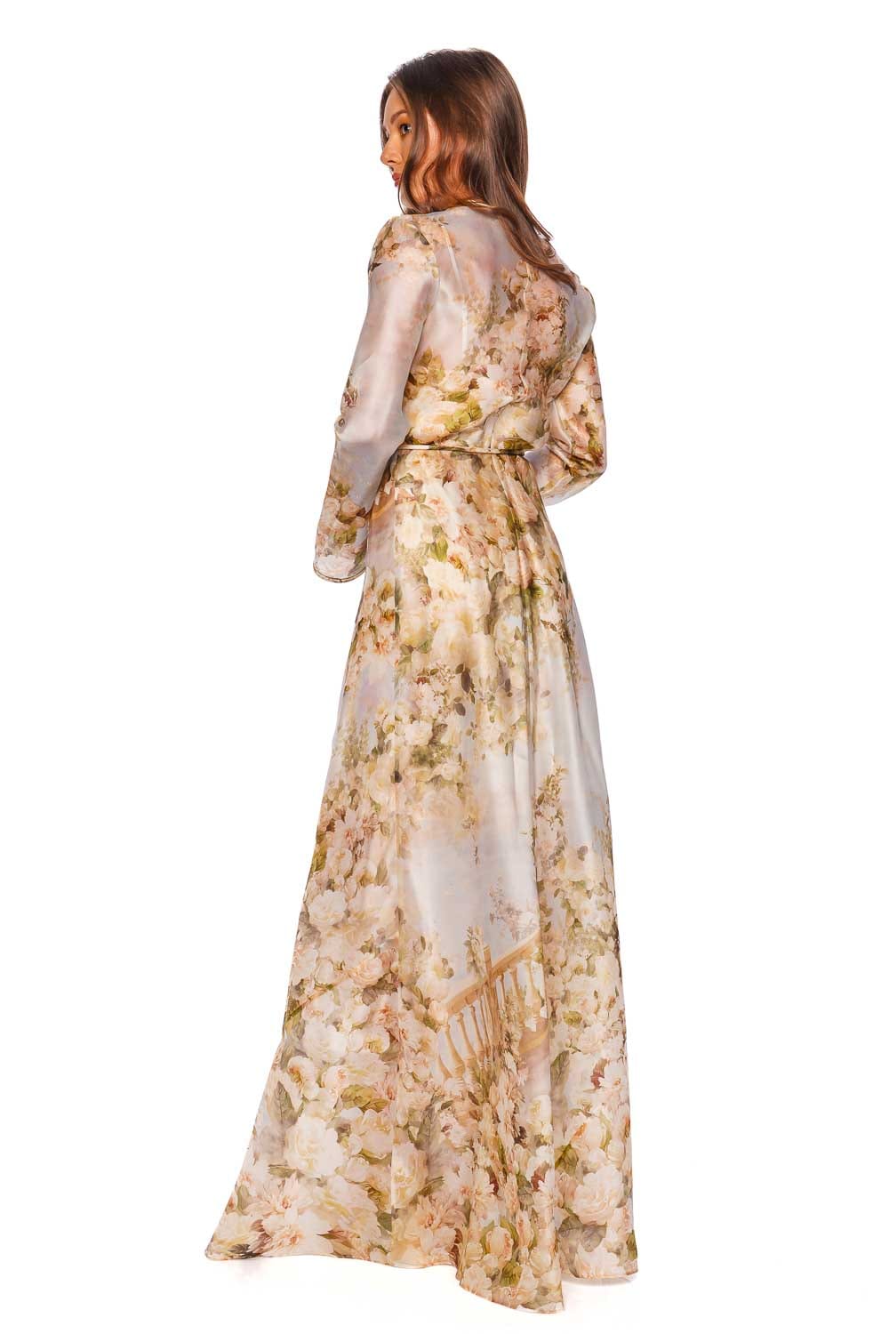 ZIMMERMANN Luminosity Floral Belted Bias Slip Maxi Dress
