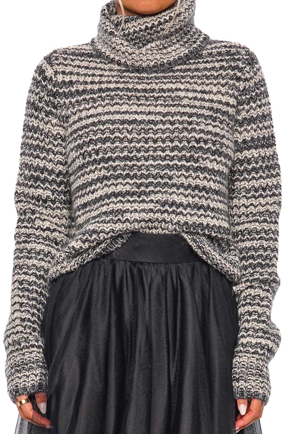 ZIMMERMANN Lyrical Cream & Black Roll Neck Jumper