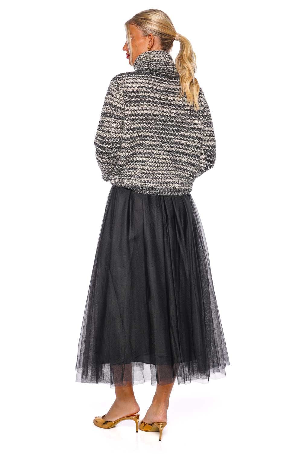 ZIMMERMANN Lyrical Cream & Black Roll Neck Jumper
