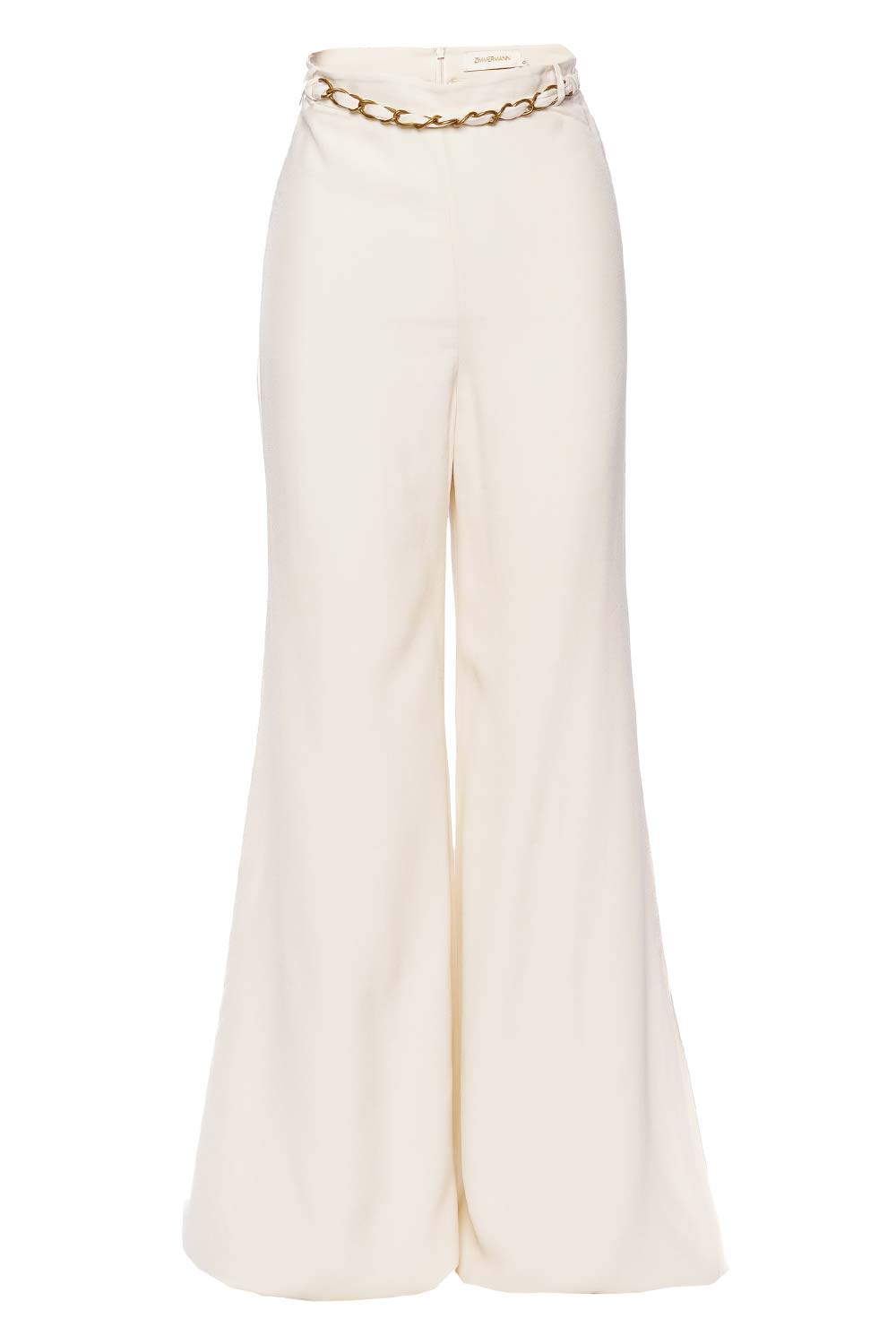 ZIMMERMANN Cream Skinny Flare Belted Pant