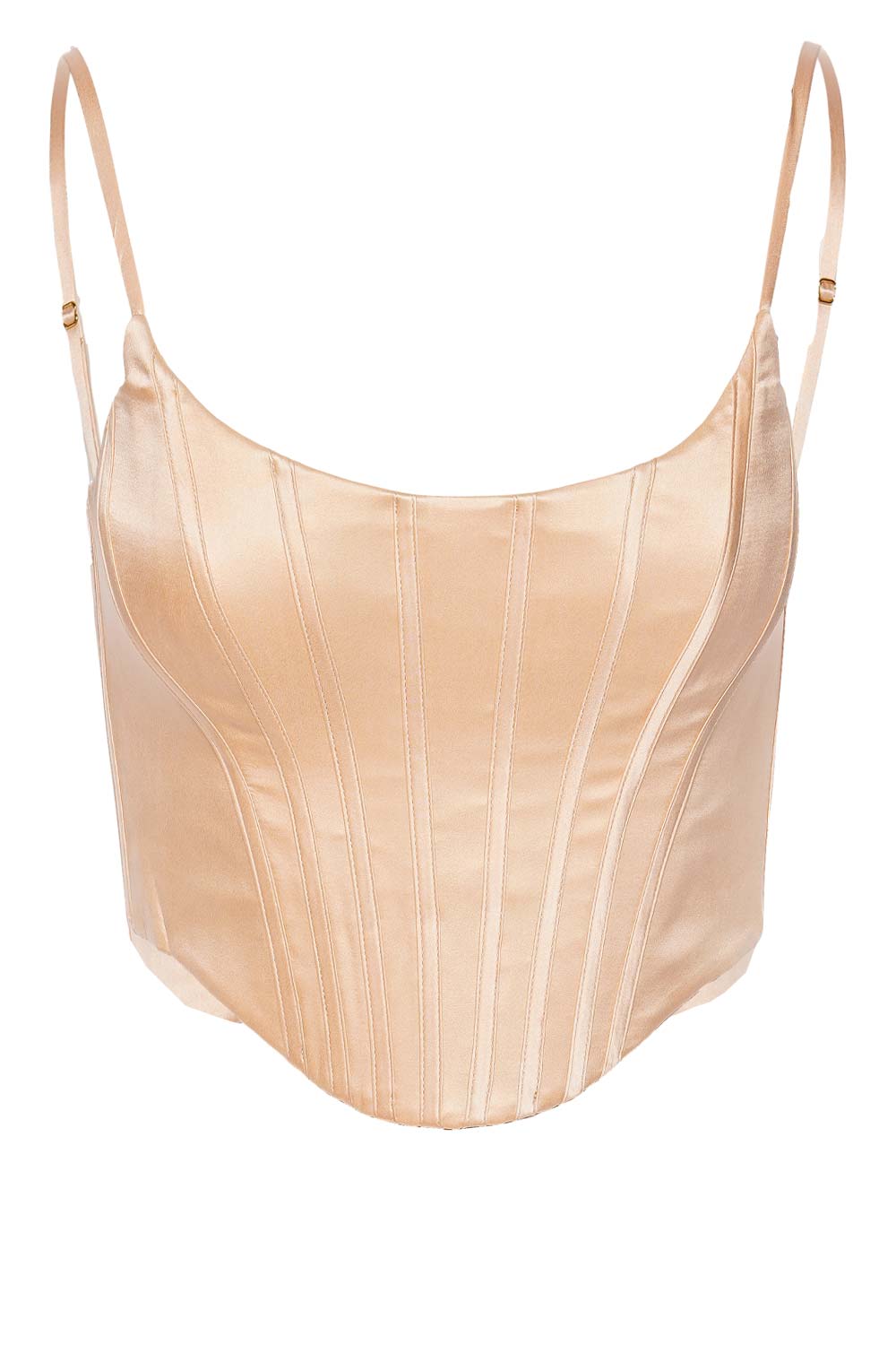 ZIMMERMANN Sand Silk Corset Cropped Top