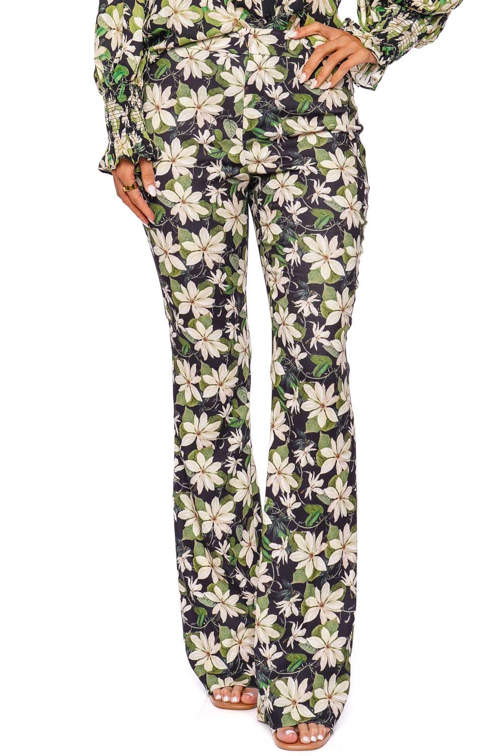 ALICE + OLIVIA Olivia Moonlight Floral Bootcut Pants