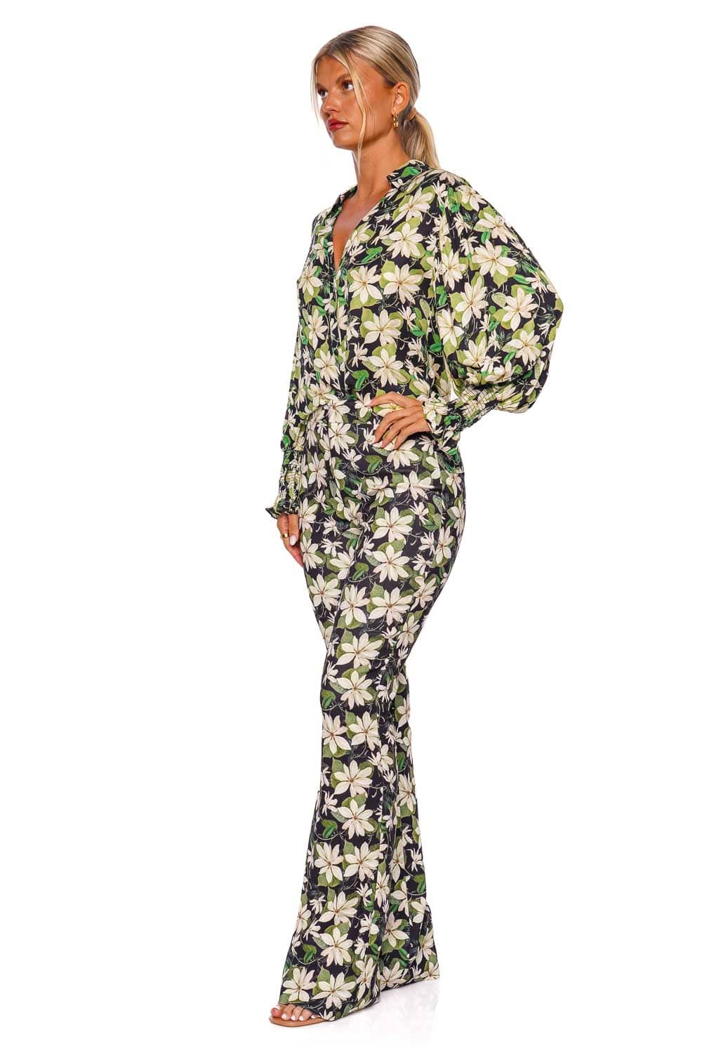 ALICE + OLIVIA Olivia Moonlight Floral Bootcut Pants