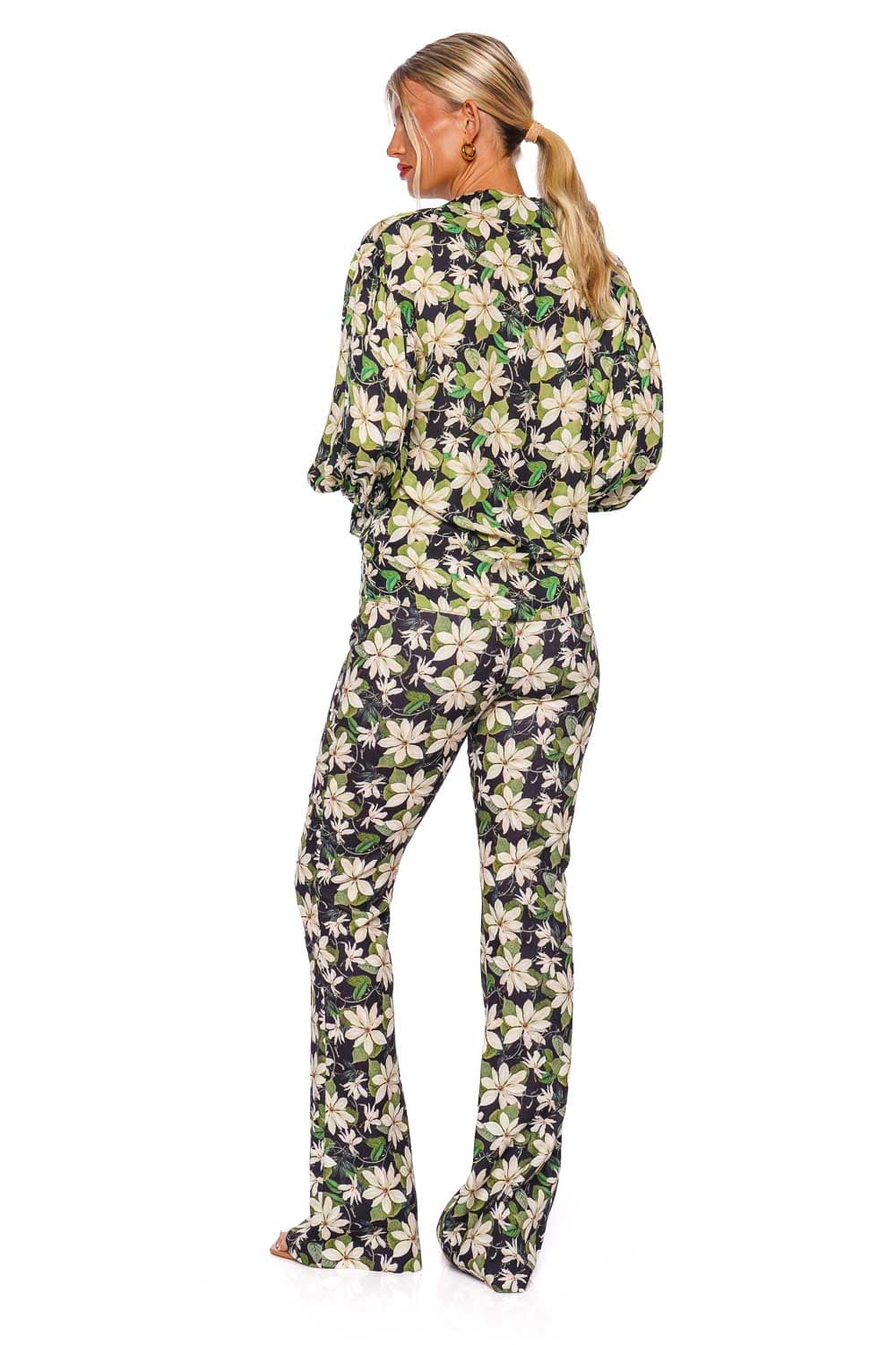 ALICE + OLIVIA Olivia Moonlight Floral Bootcut Pants