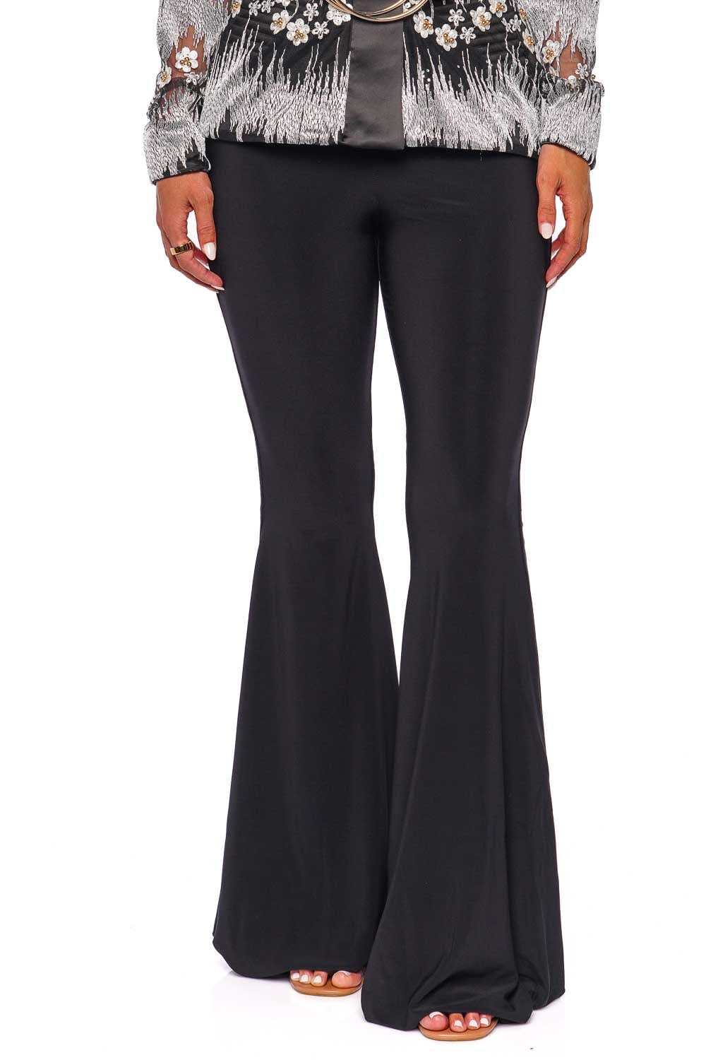 ZHIVAGO The Secret Black Jersey Flared Pants