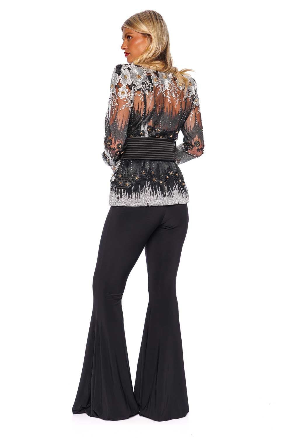 ZHIVAGO The Secret Black Jersey Flared Pants