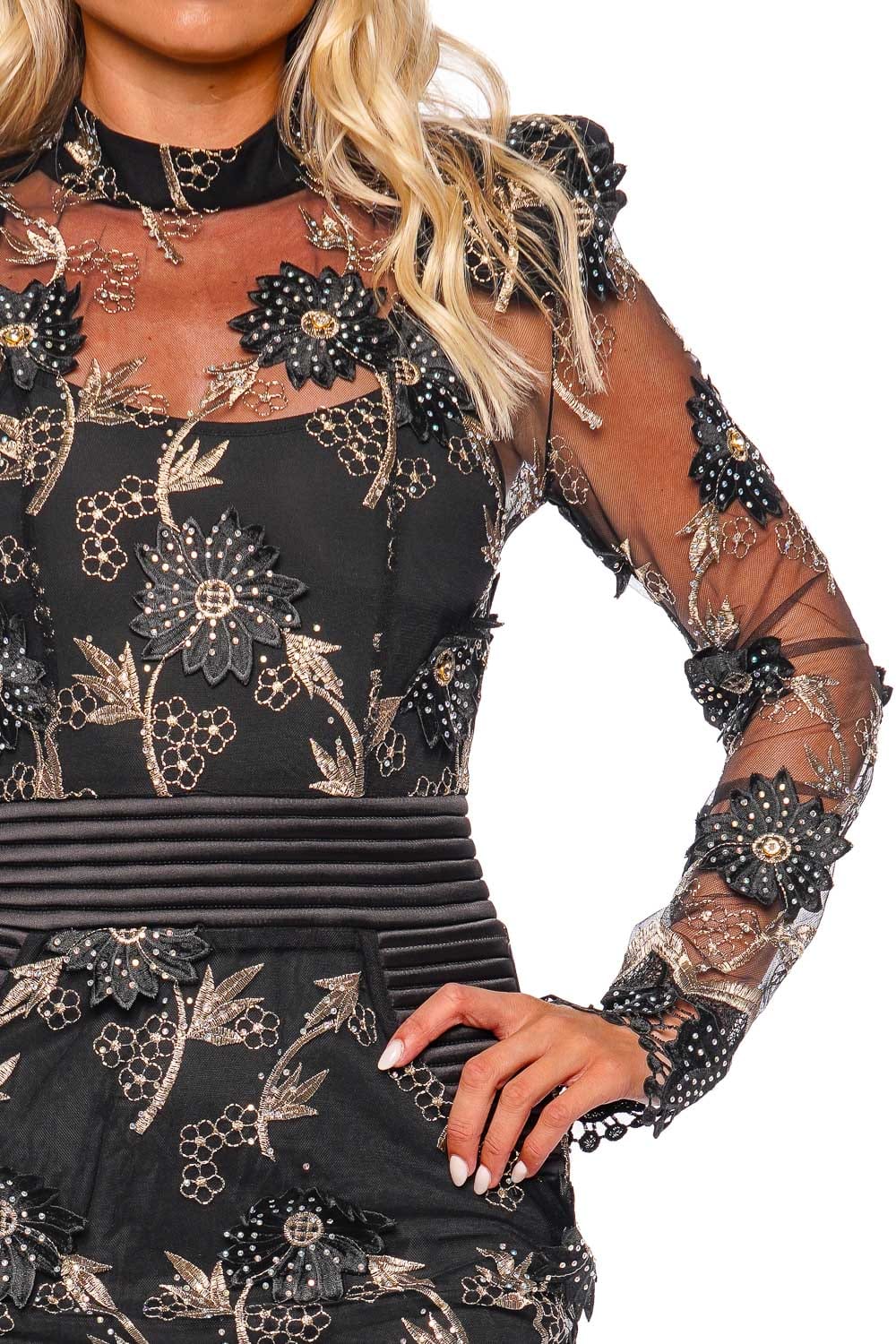 ZHIVAGO She's Famous Now Embroidered Midi Dress