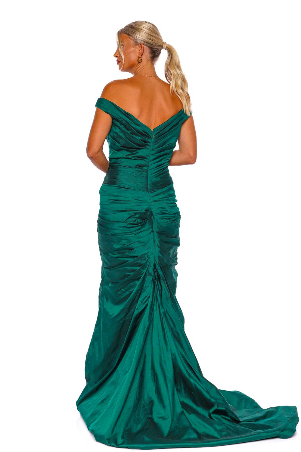 Romona Keveza EMERALD OFF SHOULDER GOWN E1126 EMERALD