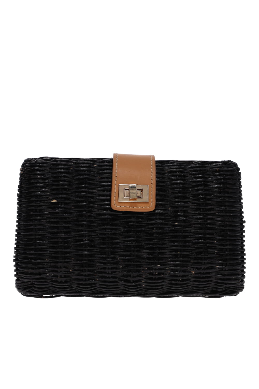 Black wicker clutch discount bag