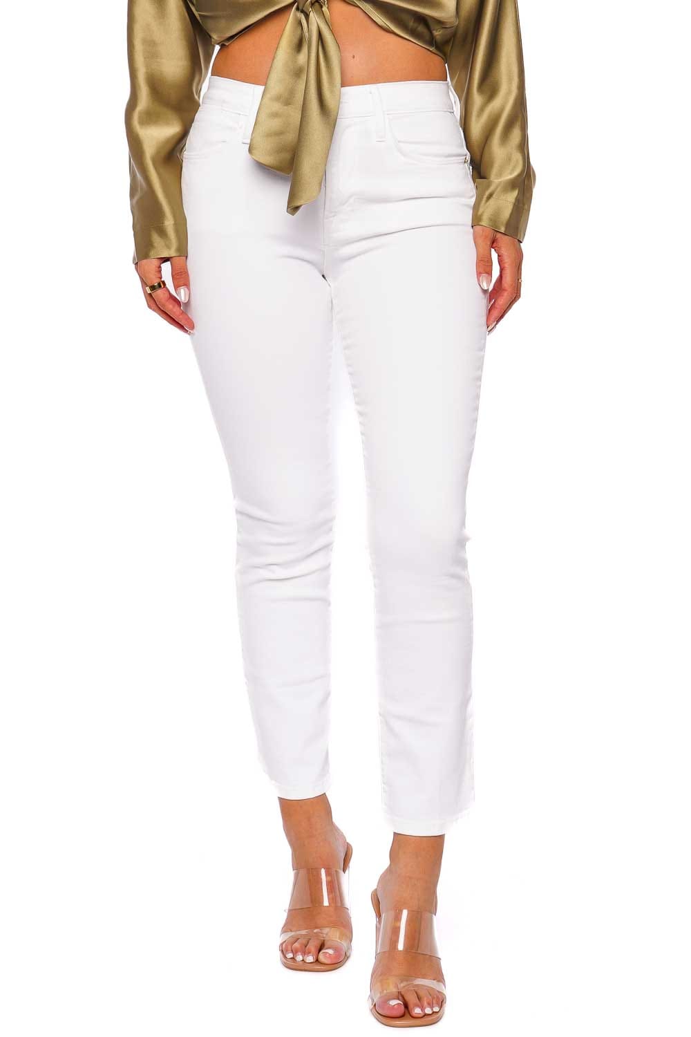 FRAME Le High Blanc Straight Leg Jeans