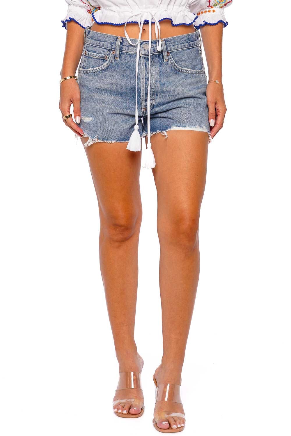 Cara Cara Alev Floral Embroidered Drawstring Top