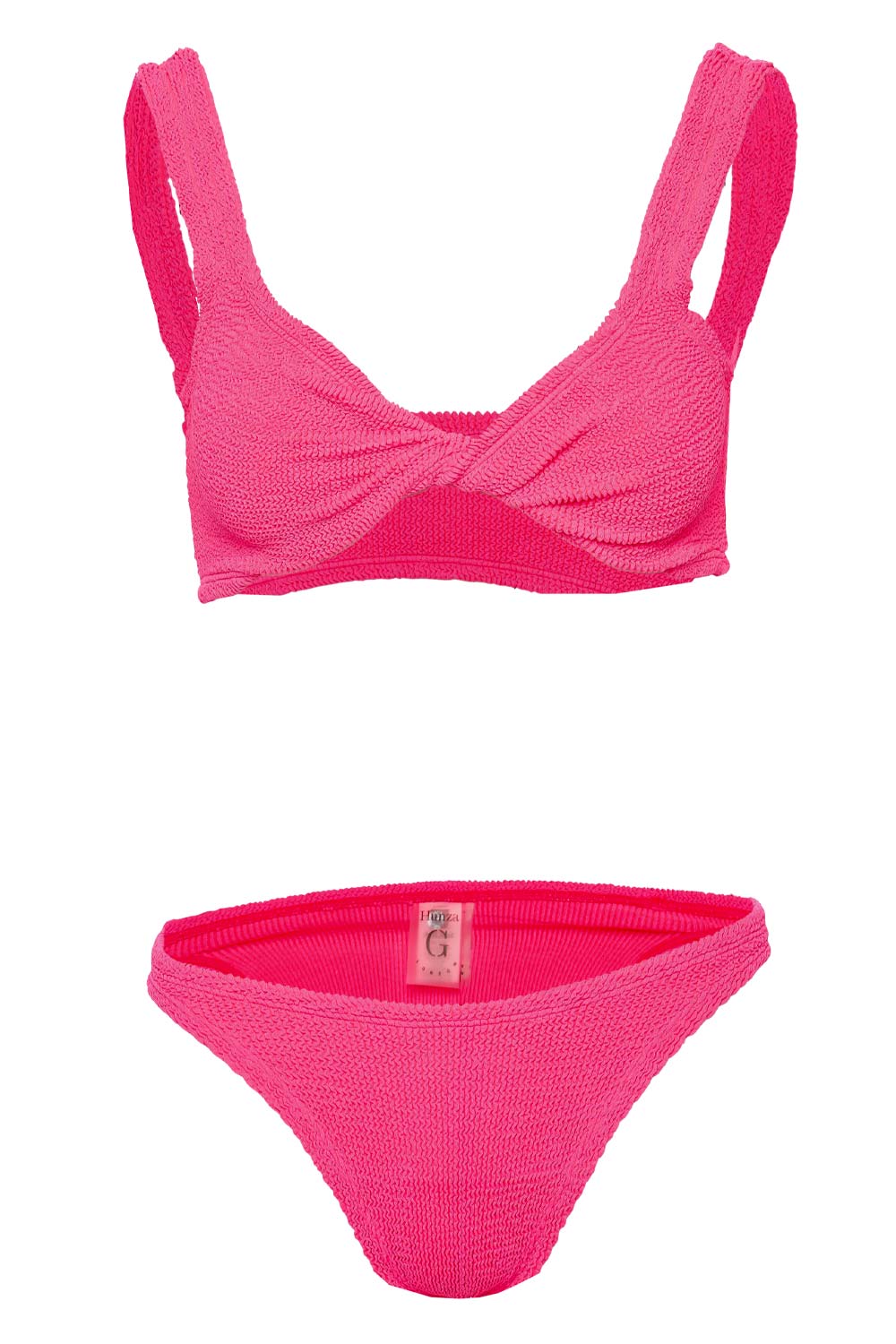 Hunza G Juno Hot Pink Crinkle Bikini