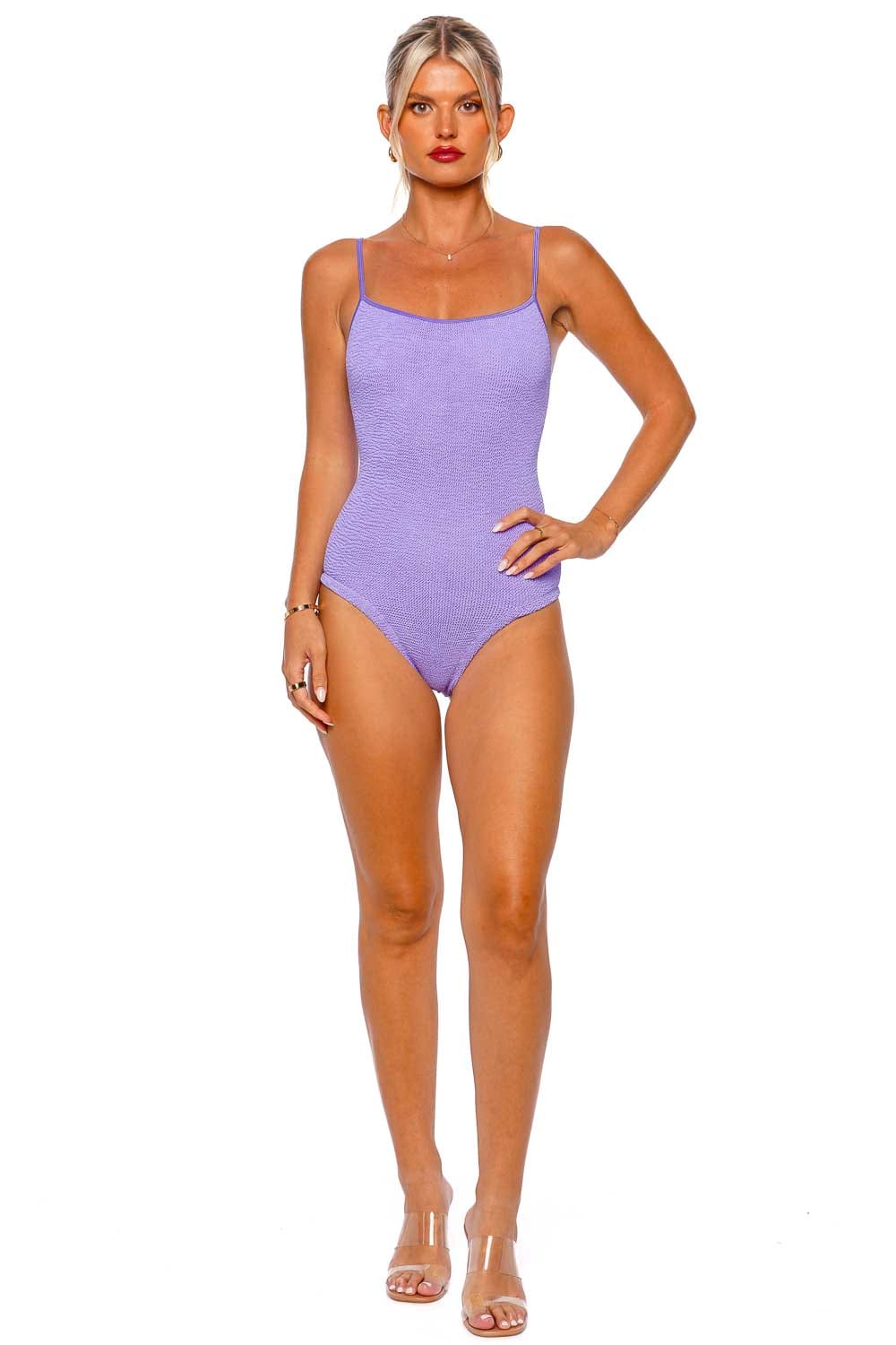 Hunza G Pamela Lilac One Piece Swimsuit