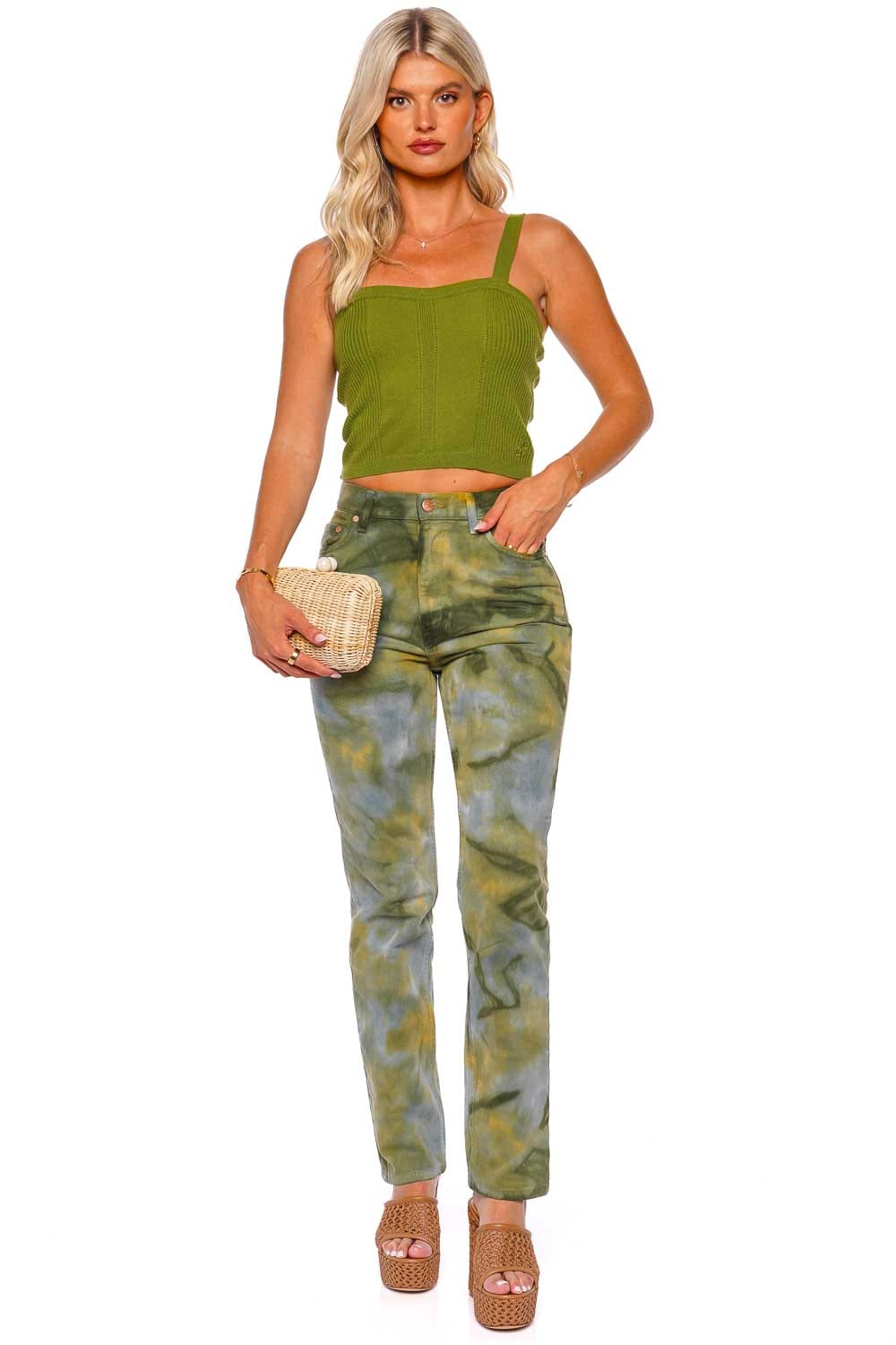 Ulla Johnson The Agnes Malachite Straight Leg Jeans